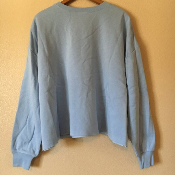 New Snoopy Christmas Sweatshirt XXL Woodstock Blue Merry & Bright Holiday Shirt - Picture 2 of 3